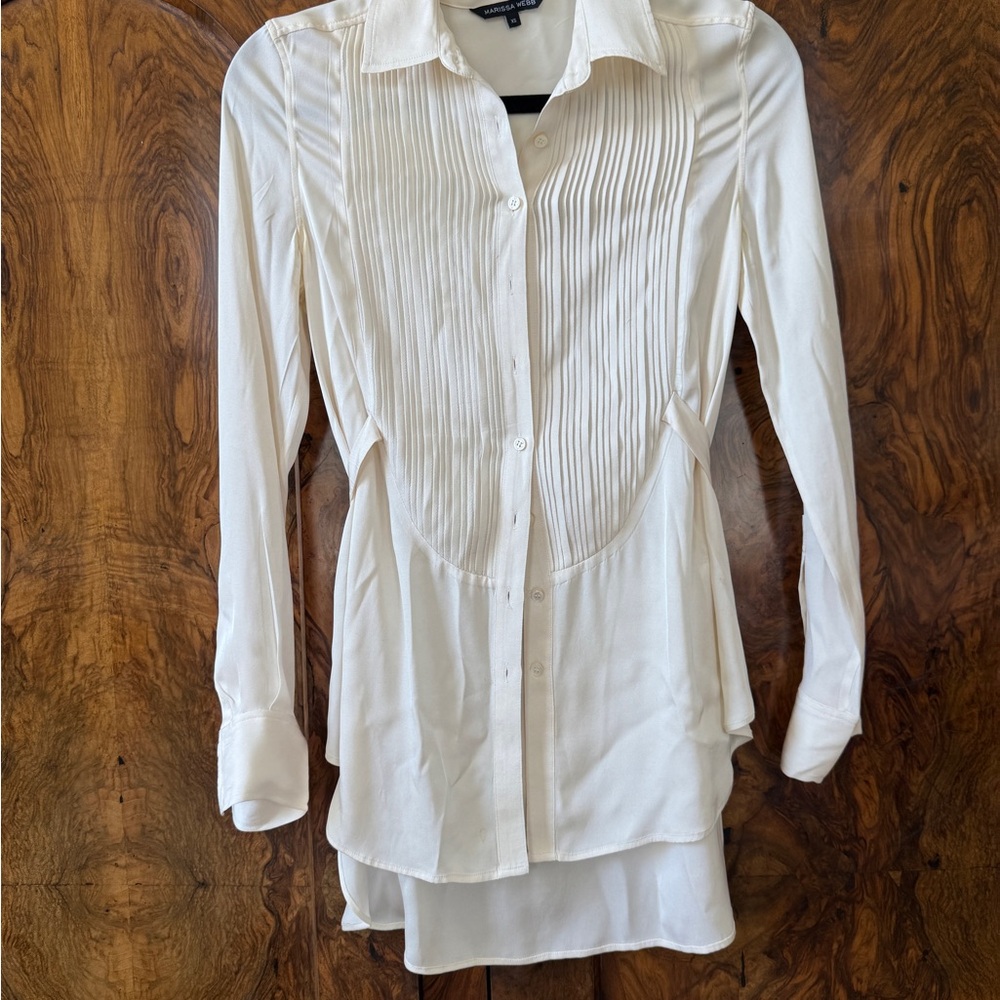 Marissa Webb Cream Button Down Shirt